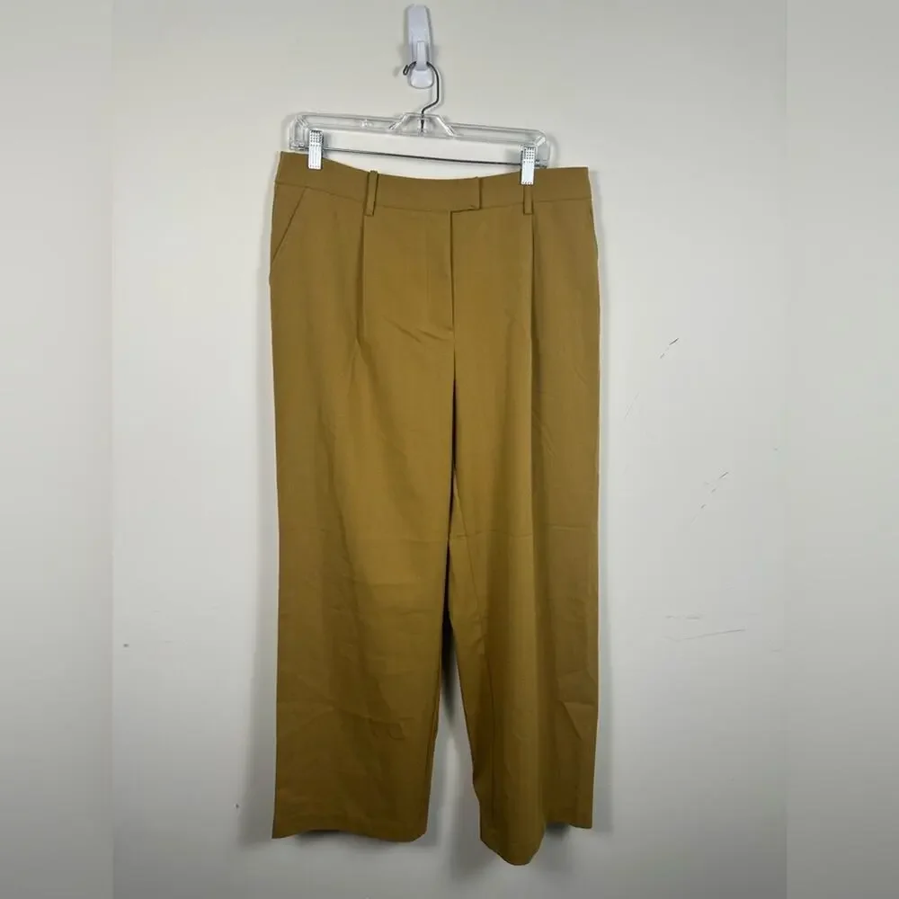 NA-KD Pant Suit Set Women 2XL Tan NWT Oversized Blazer Straight Leg Pants